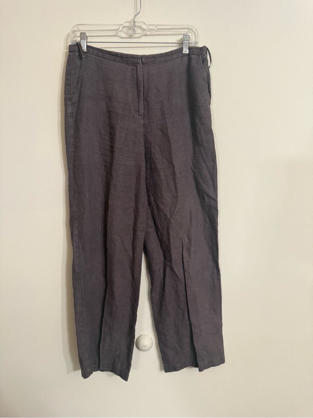 Eileen Fisher Small P 100% Irish Linen Crinkle Pant Suit Lagenlook Artsy Boho - Picture 7 of 9